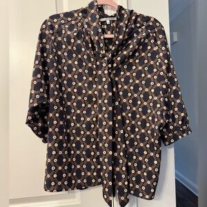 Collective Concepts Black Patterned Blouse
